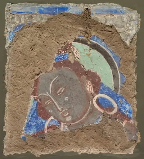Fragment with a Head of Bodhisattva, by Unknown