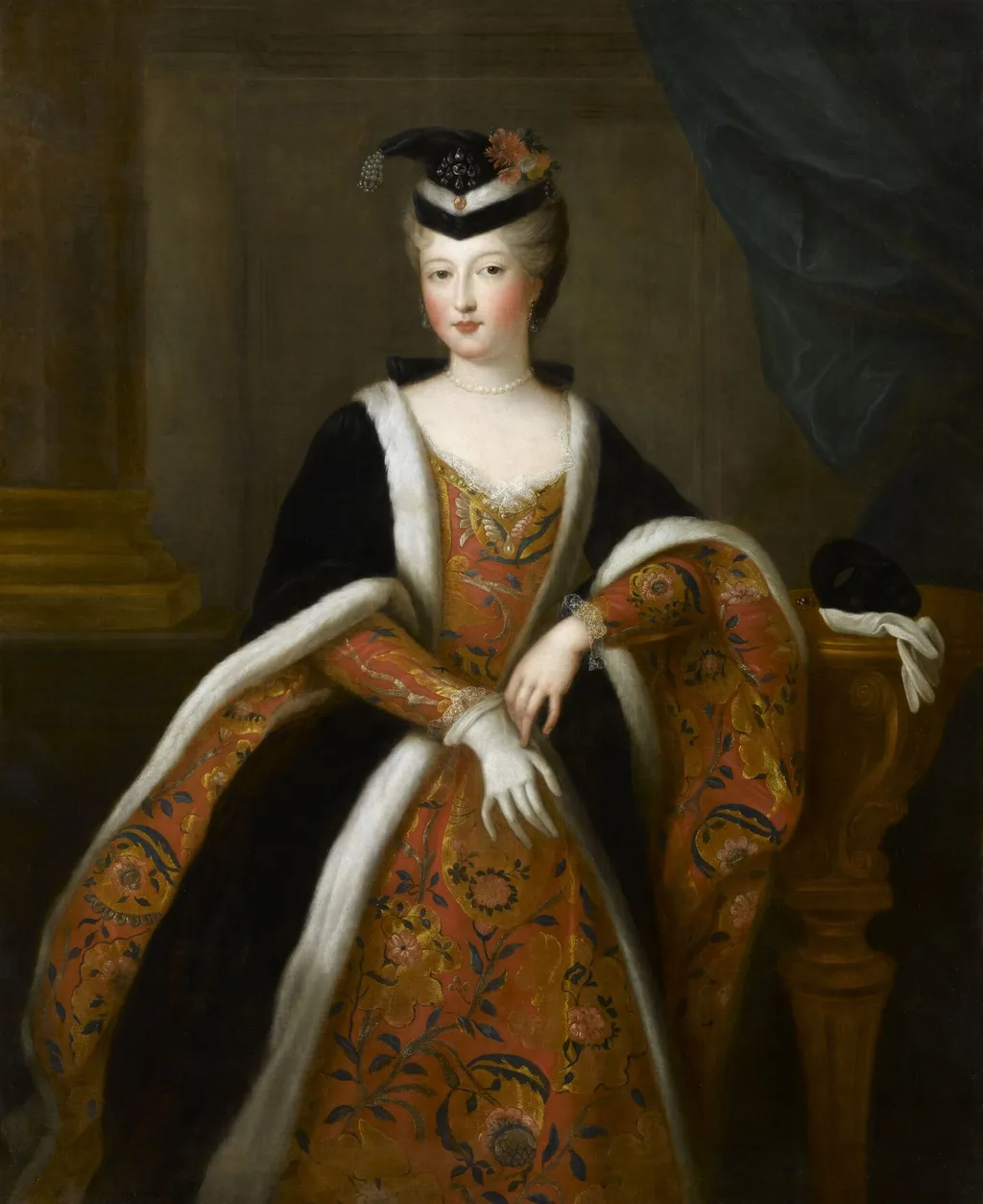 Françoise-Marie de Bourbon, Mademoiselle de Blois, Duchess of Orléans, by Unknown, oil, 1750