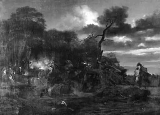 Franske kyrasserer, som angriber en russisk forpost, by Unknown