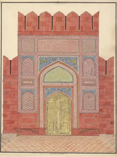 Front elevation of Amar Singh's Gate, Agra Fort., by Unknown
