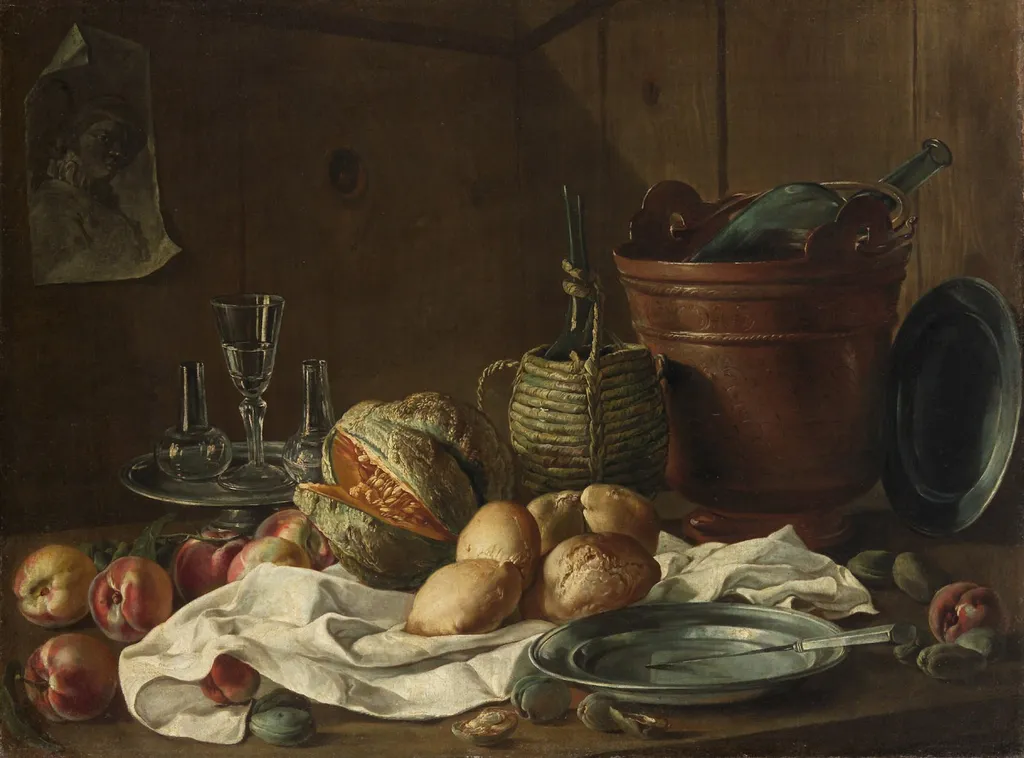 Früchtestilleben, by Unknown, unspecified, 1745