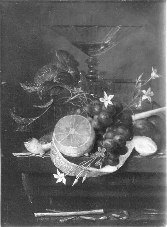 Früchtestück, by Unknown, oil, 1657
