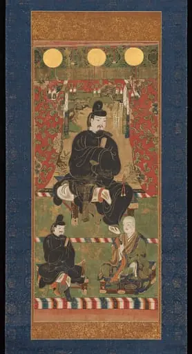 藤原鎌足像|Fujiwara no Kamatari as a Shinto Deity, by Unknown, 1350