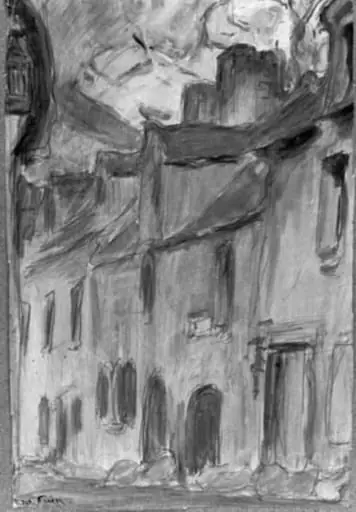 Gamle huse i Falaise, Normandiet, by Unknown