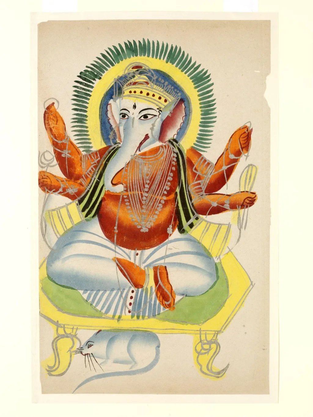 Ganesh, by Unknown, paint, 1890