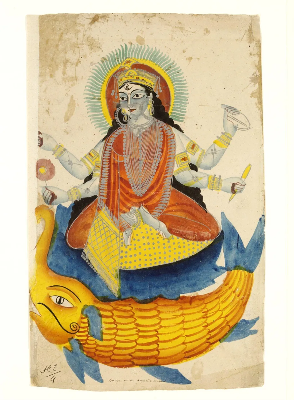Ganga, by Unknown, paint, 1850