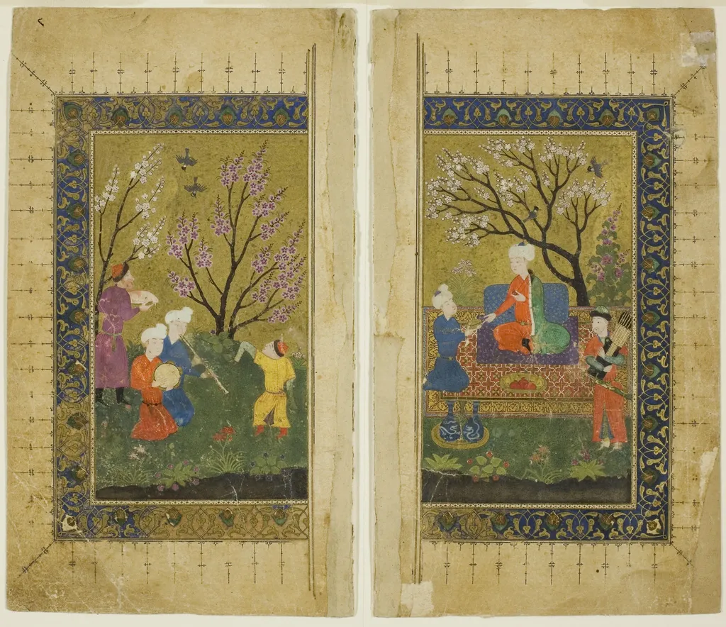 Garden Scene, by Unknown, unspecified, 1465