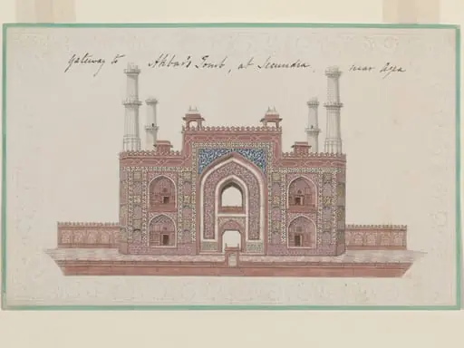 Gateway of Akbar's tomb, Sikandra, by Unknown