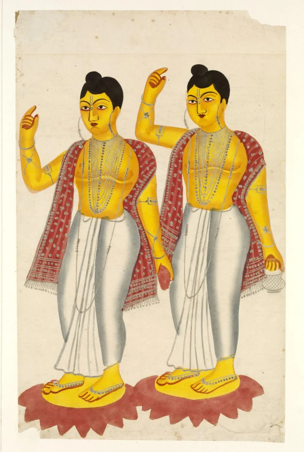 Gaur and Nitai, by Unknown, paint, 1830