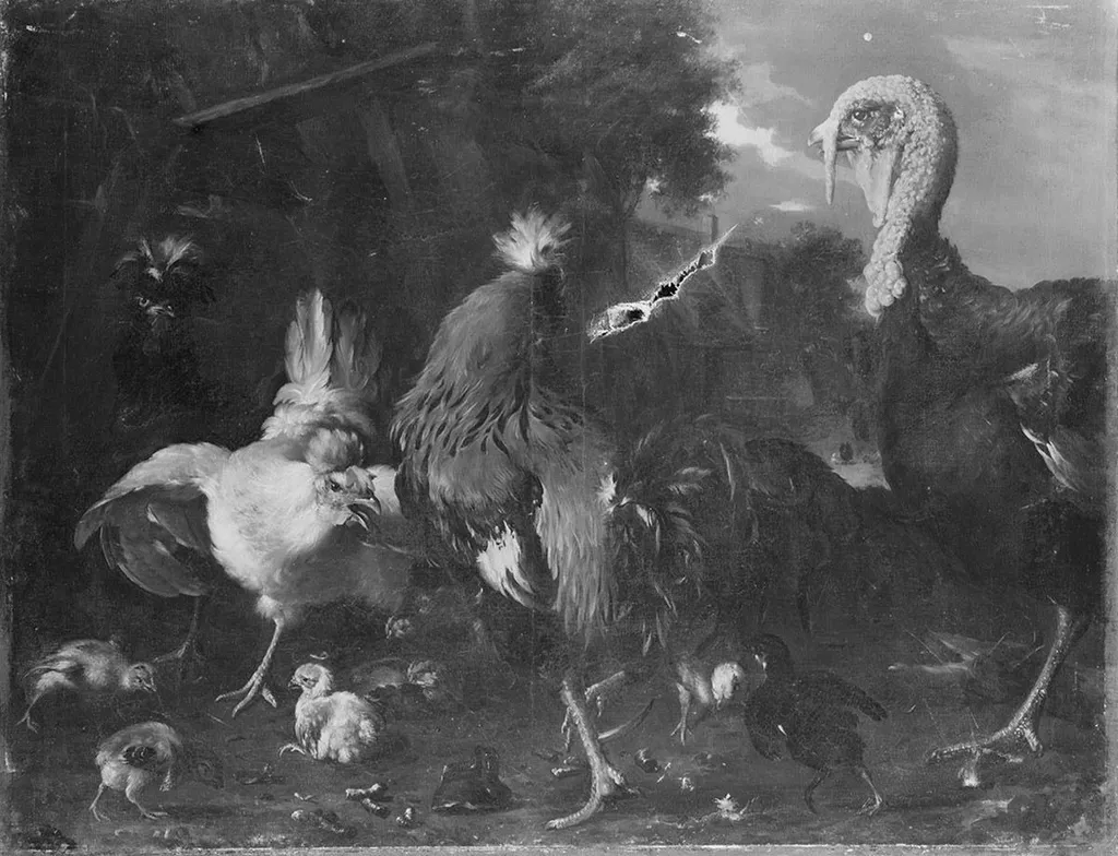 Geflügelhof, by Unknown, unspecified, 1665