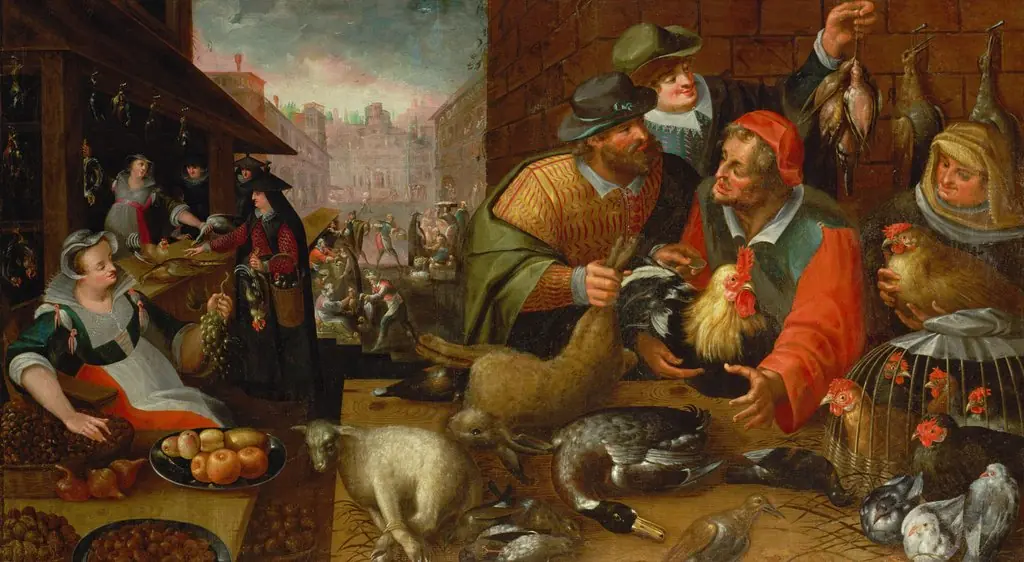 Geflügelmarkt (Herbst), by Unknown
