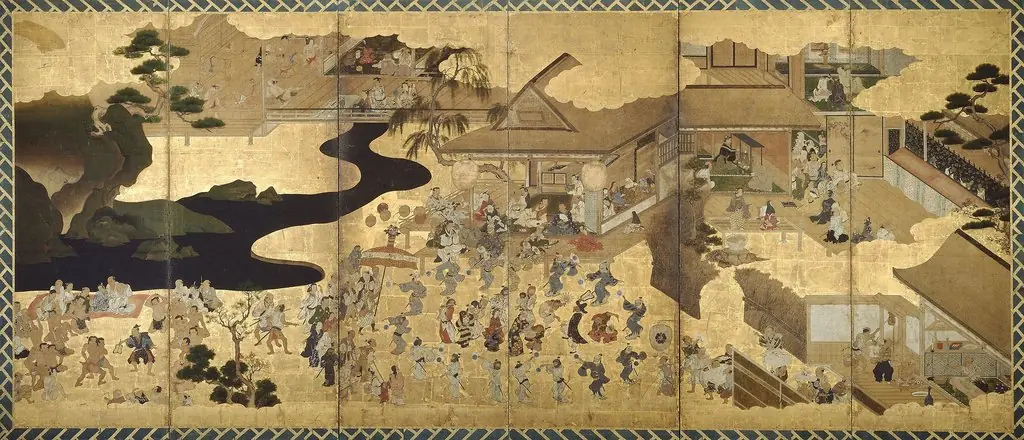 Genre Scenes (Fuzoku byobu), by Unknown
