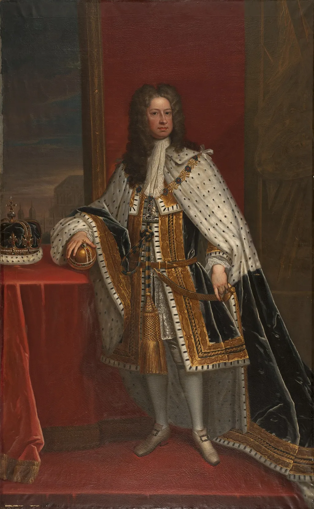 Georg I, 1660-1727, kung av England, kurfurste av Hannover, by Unknown, oil