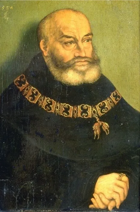 George (the bearded), Duke of Saxony, by Unknown, paint, 1534