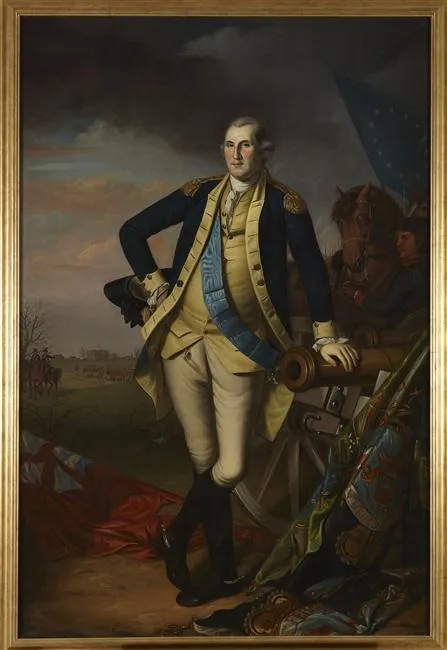 George Washington at the Battle of Princeton, by Unknown, oil, 1790