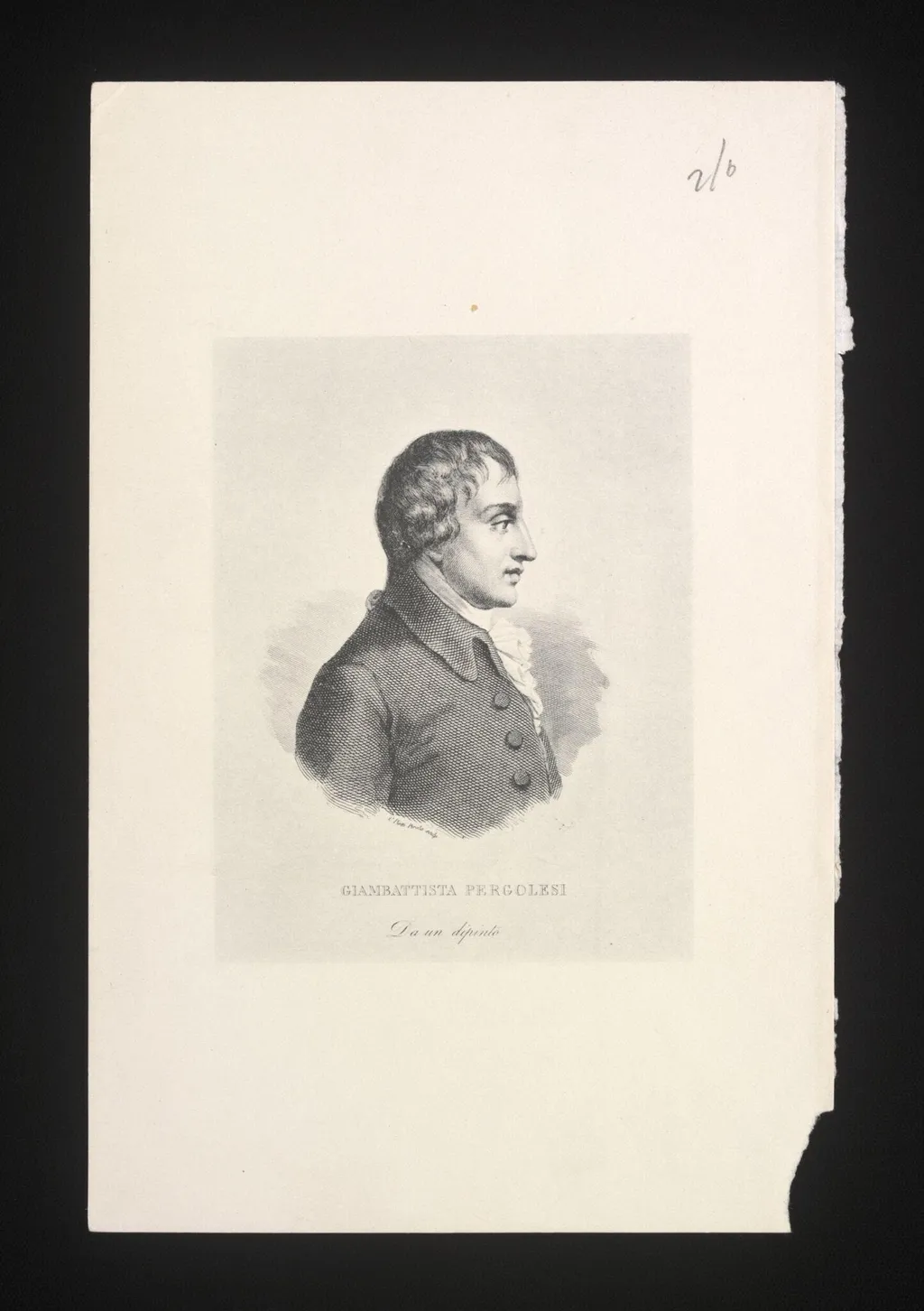 Giambattista Pergolesi, by Unknown, 1750