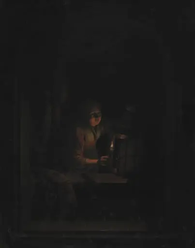 Girl with a Candle, by Unknown