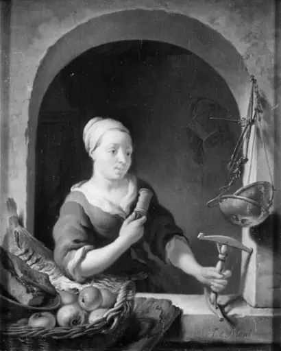 Girl with a Distaff, by Unknown