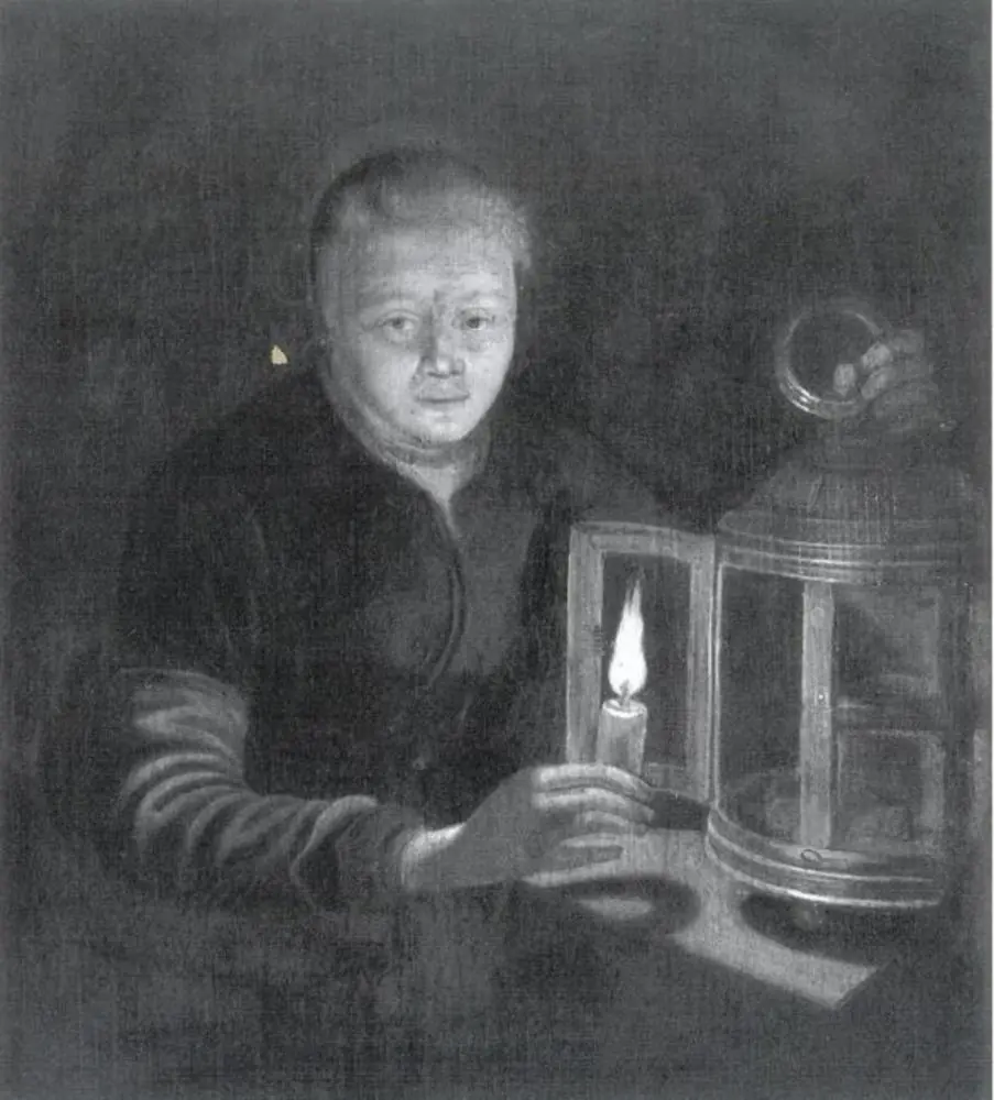Girl with a Lantern, by Unknown