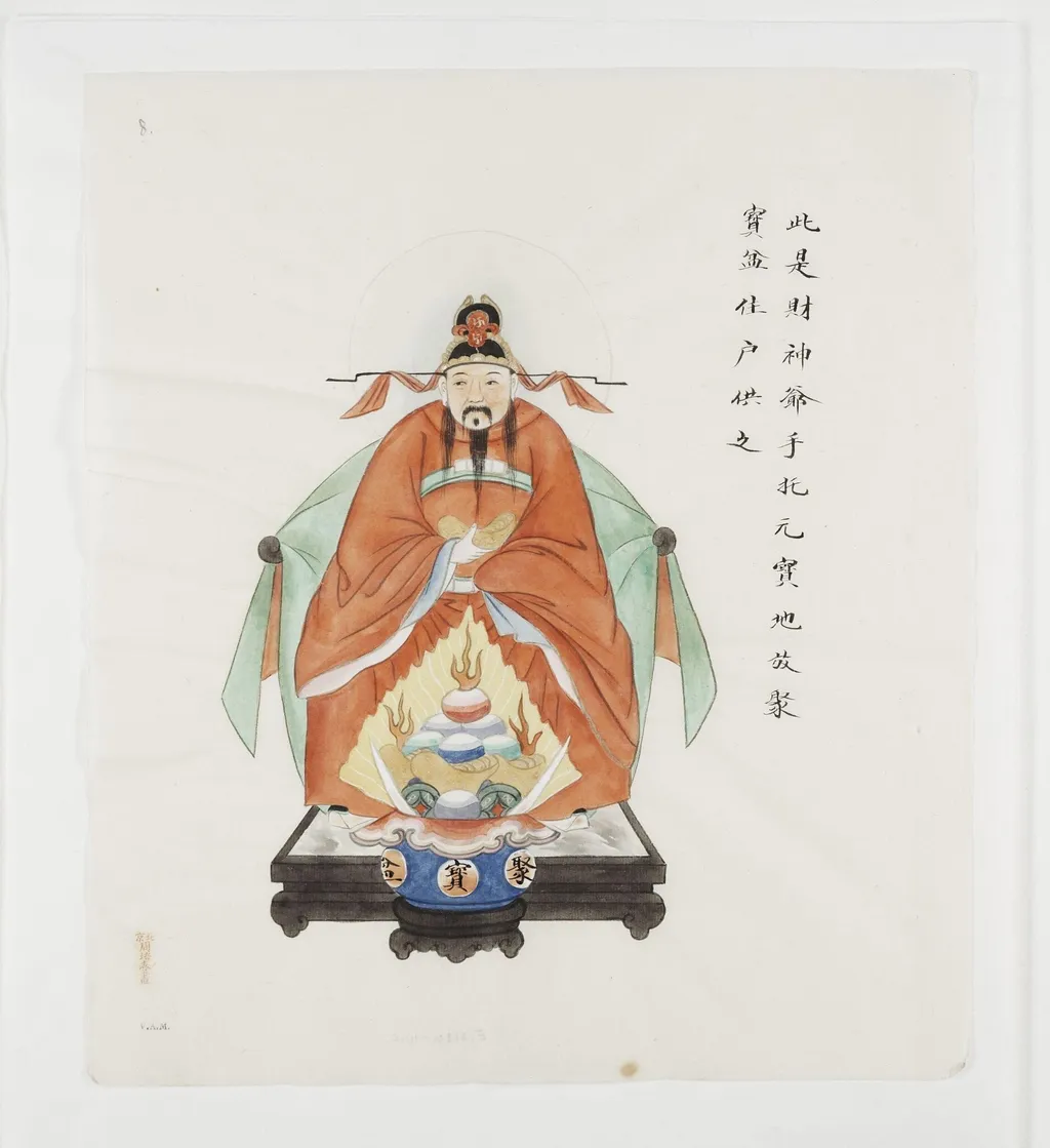 God of Wealth, by Unknown, paint, 1900