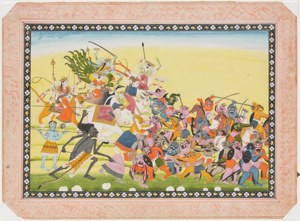 Godesses in Combat with Demons, by Unknown