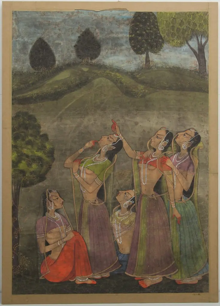 Gopis Seeking Krishna, by Unknown
