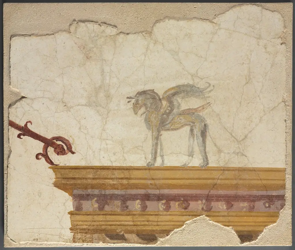 Griffin Atop Entablature, by Unknown