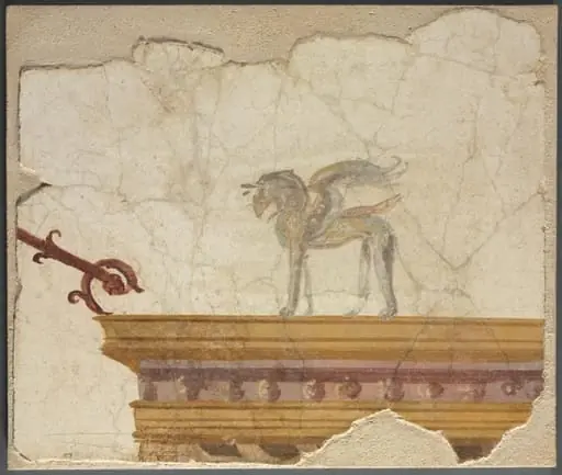 Griffin Atop Entablature, by Unknown