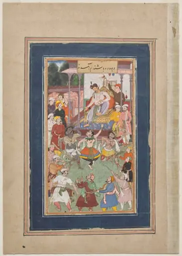 Grotesque Dancers Performing, by Unknown