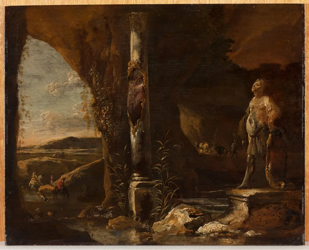 Grottenlandschaft, by Unknown, 1662