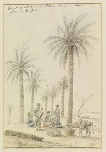Group of Arabs near Alexandria  - 1801 -  taken on the Spot, by Unknown