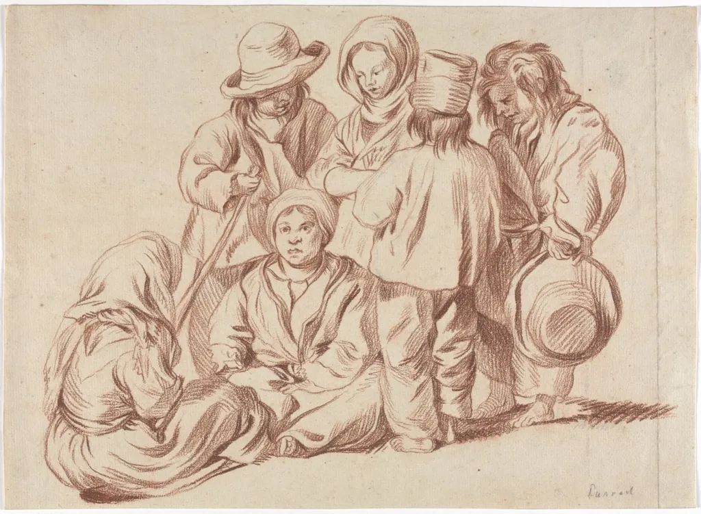 Group of Six Children (recto), by Unknown, 1704