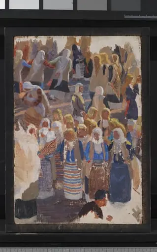 Grupper af dansende kvinder. Megara, by Unknown