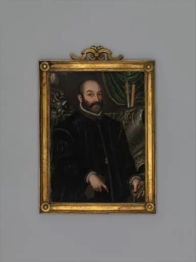Guidobaldo II della Rovere, Duke of Urbino (1514–1574), With his  Armor by Filippo Negroli, by Unknown, 1582