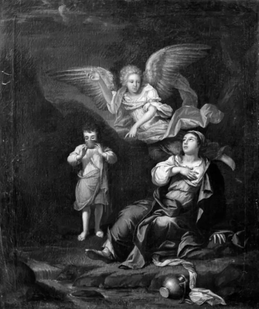 Hagar i ørkenen, by Unknown