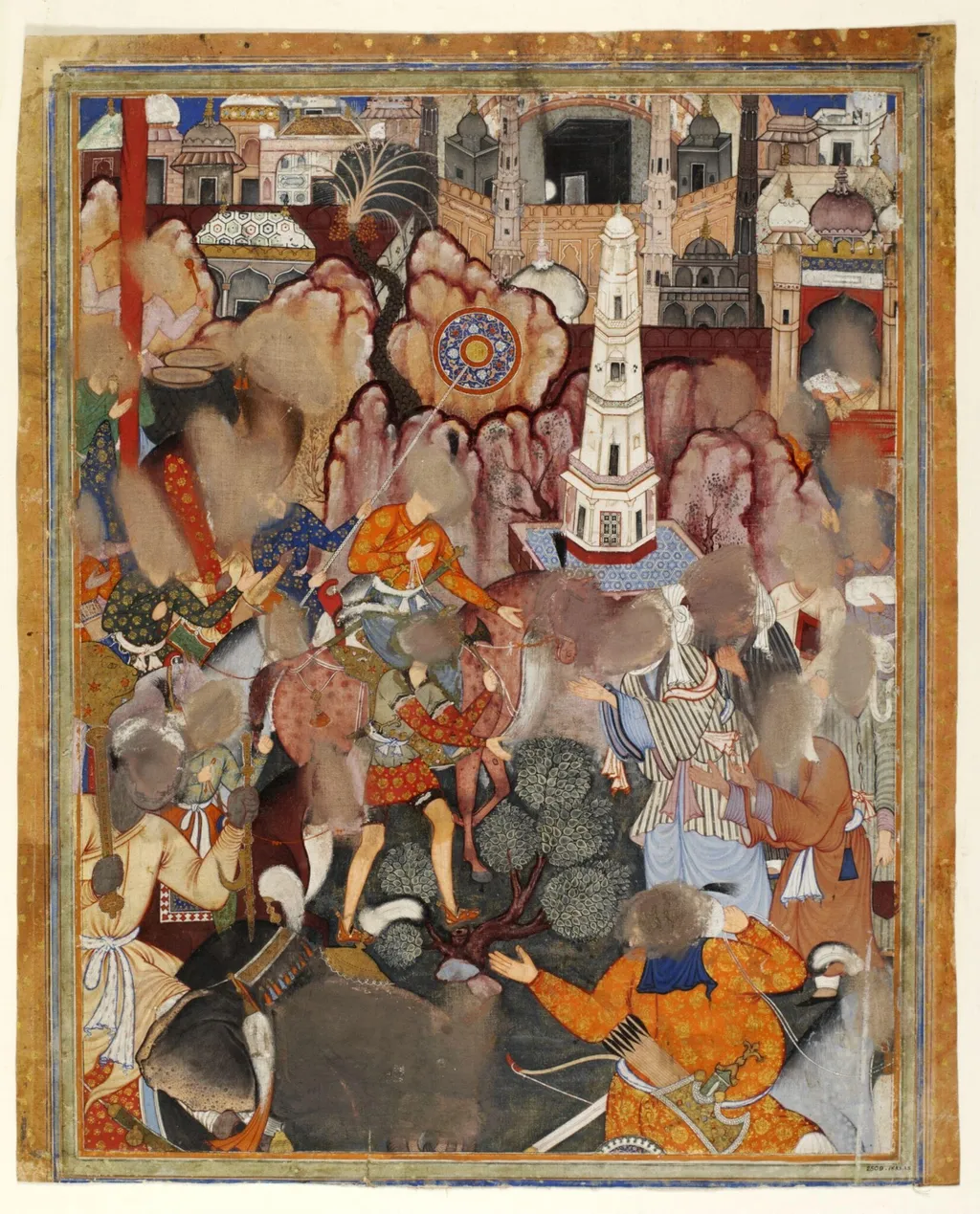Hamza arrives in Mecca, by Unknown, paint, 1570