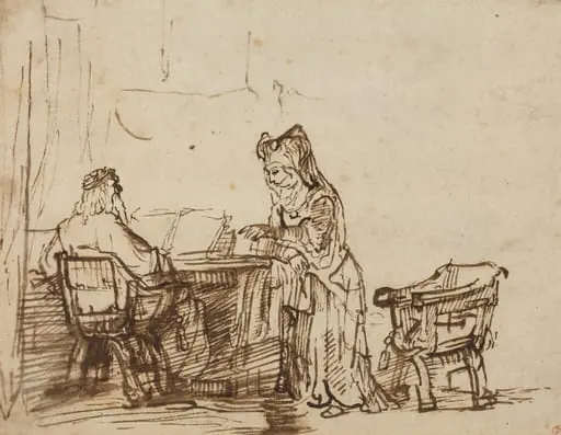 Hannah Rejecting the Reproaches of the Prophet Eli, by Unknown