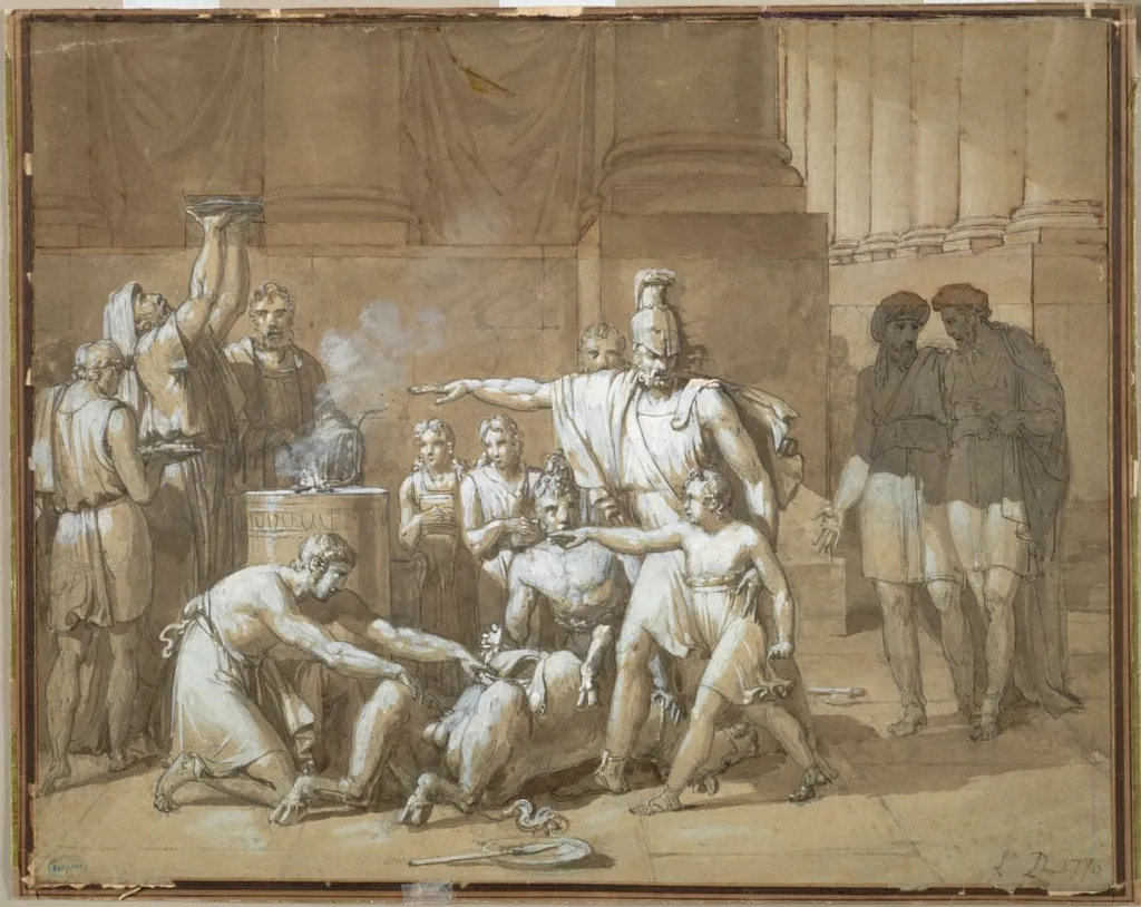 Hannibal Swearing Eternal Enmity toward Rome, by Unknown, 1808