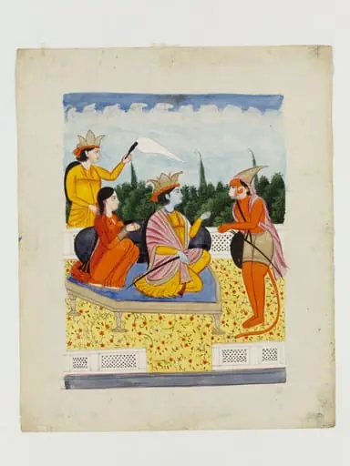 Hanuman, Rama and Sita and Lakshmana, by Unknown