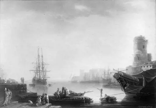 Harbour Scene, by Unknown