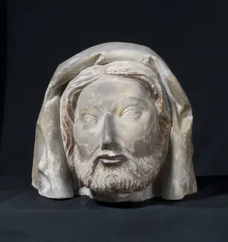 Head of a Bearded Man, by Unknown, 1450