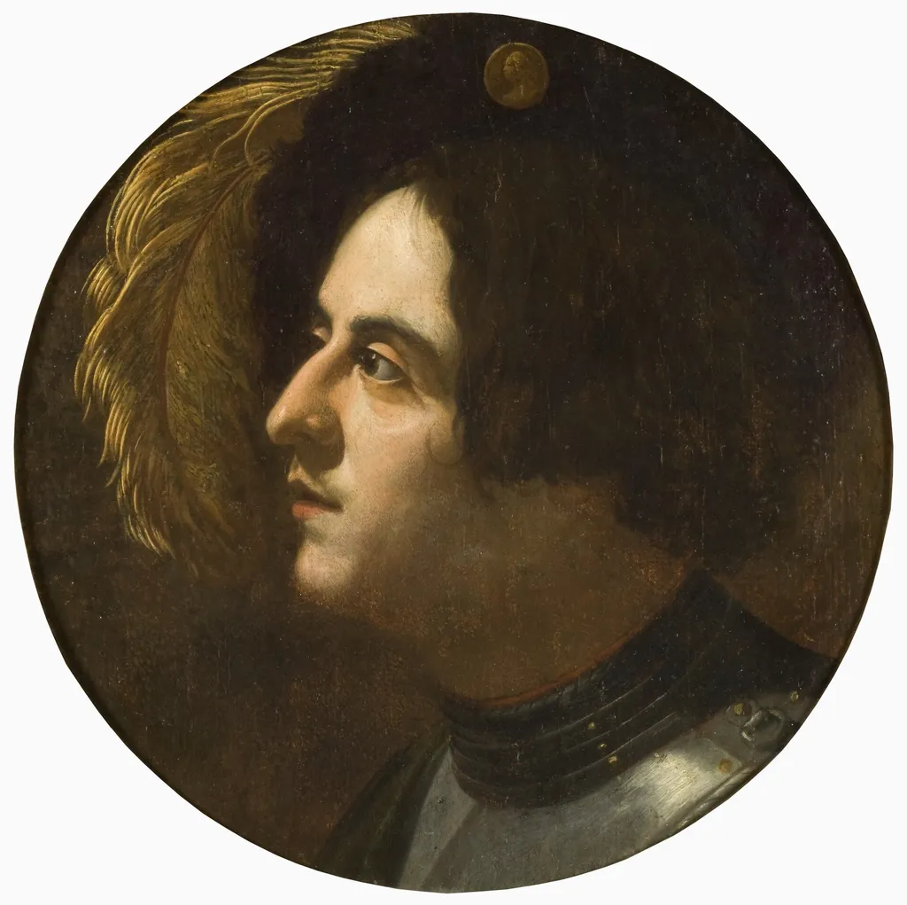 Head of a Man (Alfonso I d’Este), by Unknown, oil, 1649