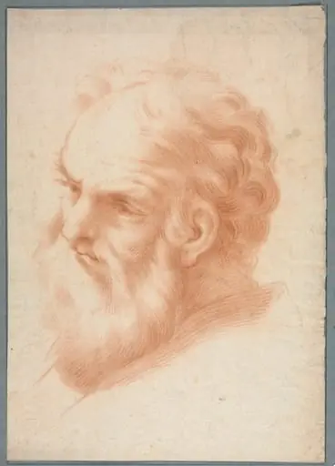 Head of an Old Man, by Unknown