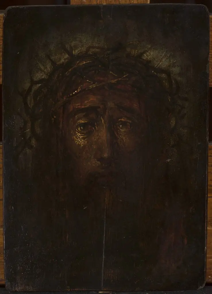 Head of Christ in the crown of thorns, by Unknown