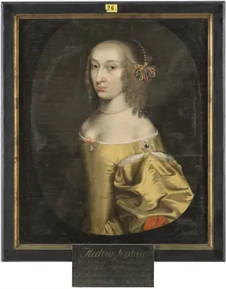 Hedvig Sofia, 1623-83, prinsessa av Brandenburg, by Unknown, 1649