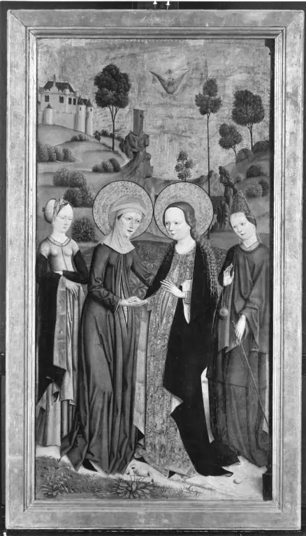 Heimsuchung Mariens Außenseite: Krönung Mariens, by Unknown