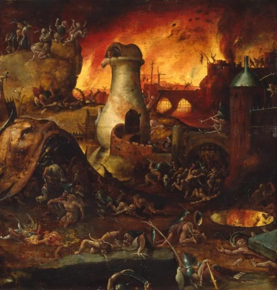 Hell, by Unknown, oil, 1505