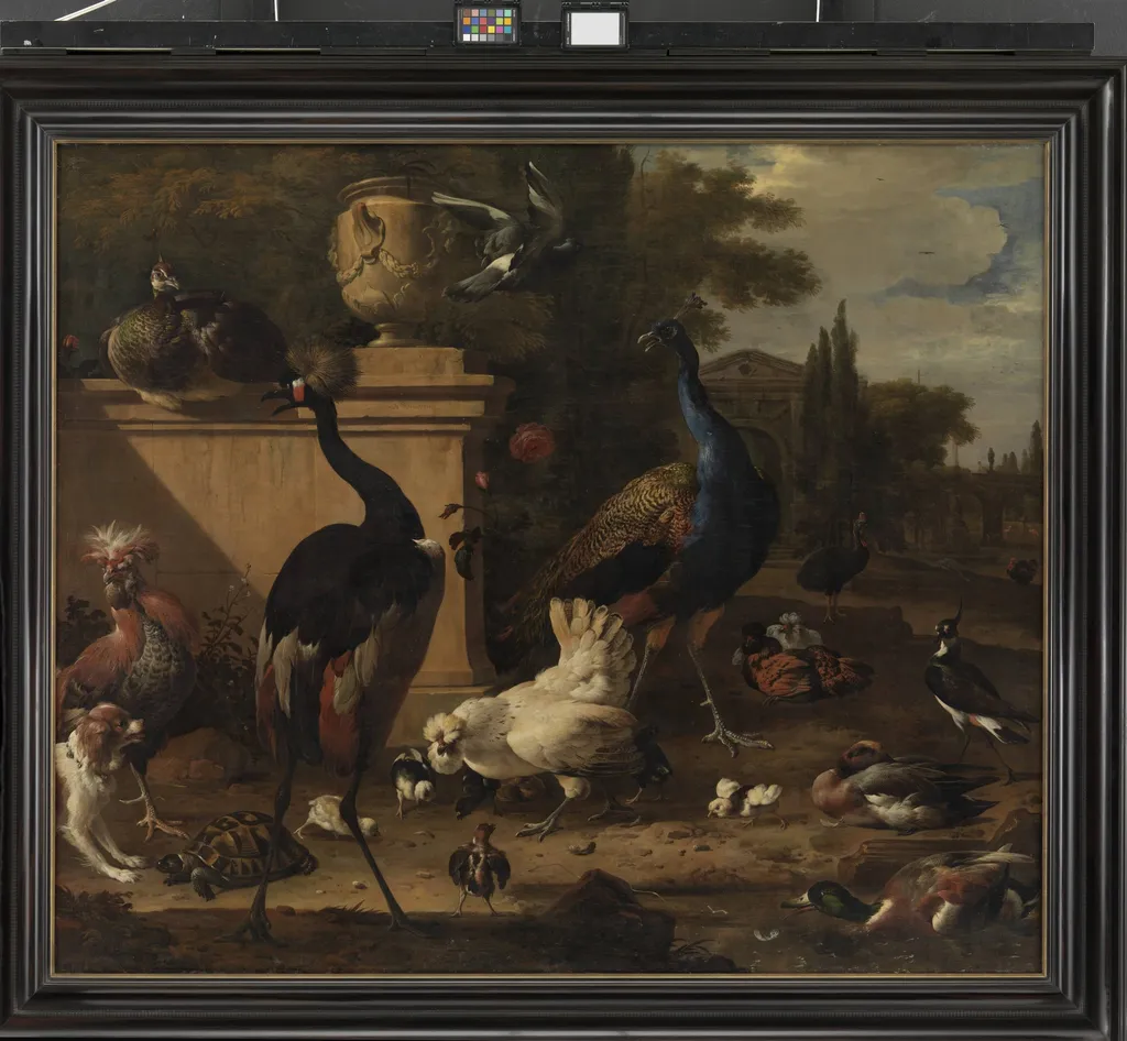 Hen Run at a Manor, by Unknown, 1650
