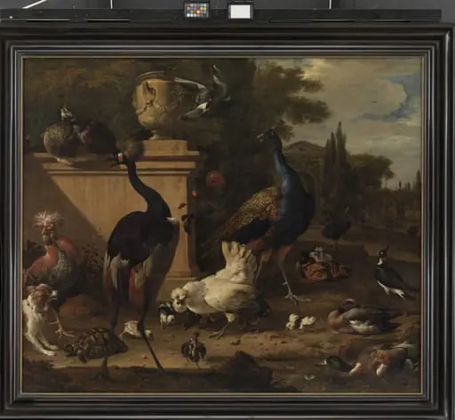 Hen Run at a Manor, by Unknown