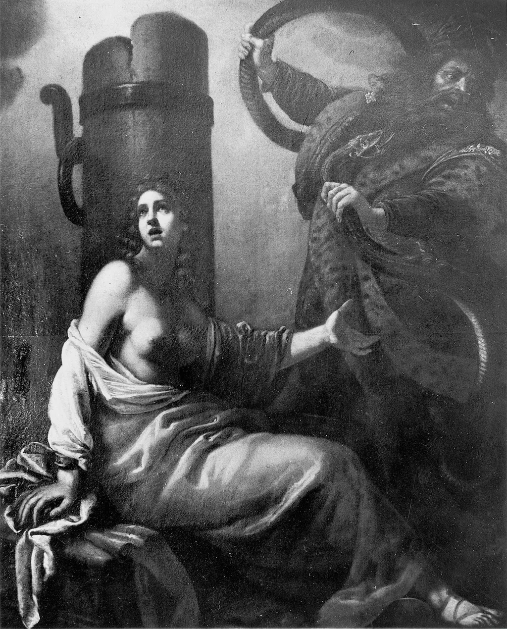 Hercules and Hesione, by Unknown, oil, 1630
